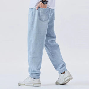 Pantalones de chándal para hombre de nuevo diseño 2025, logotipo personalizado, talla grande, Color sólido, ropa para correr, gimnasio, pantalones vaqueros - Product Image 6