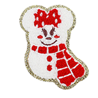 Patchs de Noël en chenille brodés à motifs divers vente en gros patchs personnalisés à repasser sur vêtements