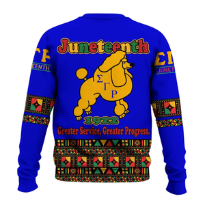 Sigma เสื้อสเวตเชิ้ตคอกลมสำหรับผู้หญิง, เสื้อกันหนาวแบบสวมหัวผ้าฟลีซแบบพรีเมียมสีฟ้าและสีทอง1922สำหรับฤดูหนาว - Product Image 2