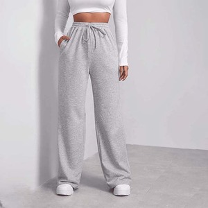 Nuevos pantalones de chándal para mujer de calidad superior, pantalones con cordón elástico y logotipo para entrenamiento, correr, Yoga, pantalones de algodón para mujer - Product Image 1