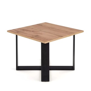Table centrale en fer à usages multiples, fabriquée à la main, de forme carrée, plateau en bois à finition naturelle, utilisée pour le salon - Product Image 4