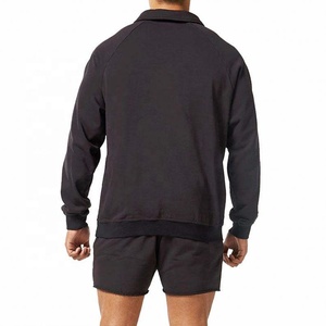 1/4 quart zip pull chemise en gros OEM poids lourd surdimensionné hommes sweats à capuche décontracté demi fermeture éclair revers Sport sweats à capuche pour hommes - Product Image 4
