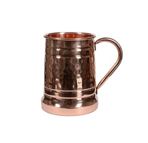 Authentic copper mug with smooth interior and classic handle ideal for daily use in elegant kitchens or <b>cocktail</b> parties - Product Image 3