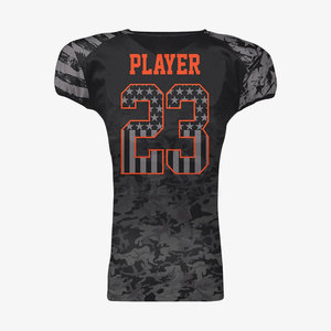 Camiseta de fútbol americano personalizada de último diseño, uniforme de fútbol personalizado barato con mangas cortas, ropa de fútbol de nuevo diseño - Product Image 3