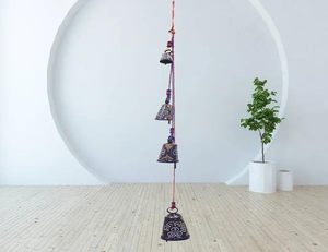 Kutch Decorative Iron Wind Chimes 4 Bells Novelty Home Balcony Sound Living Room Garden Hanging Bells Creative Home <b>Decoration</b> - Product Image 4