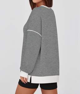 Élégant avec la mode OEM tricoté automne et hiver Streetwear écologique respirant Yoga Gym Workout Sweat Shirt - Product Image 2