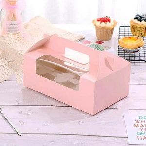 Custom Rigid Food <b>Cookies</b> Takeaway <b>Gift</b> Packaging <b>Box</b> with Transparent Window Durable Kraft Paper <b>Box</b> Bakery Snacks Desserts - Product Image 3