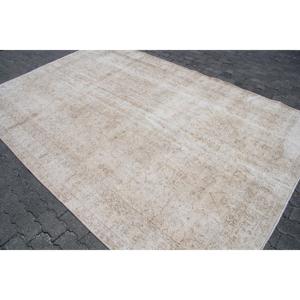 Grand tapis turc 6,7x9,8 pi (203x299 cm), tapis vintage à bordures blanches - Product Image 2