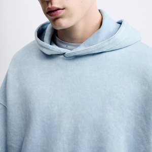 500Gsm Oversized Drop Shoulder Hoodie para hombres y mujeres en blanco 100% algodón diseño sudaderas con capucha menmen's hoodies - Product Image 5