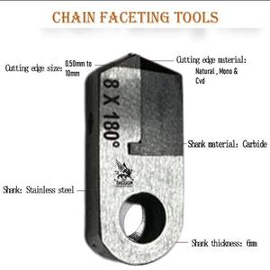 Outils de coupe de diamant Posalux en forme de V personnalisés 7mm 8mm fraise en bout de bijoux avec diamant CVD pour la fabrication de bijoux professionnels - Product Image 3