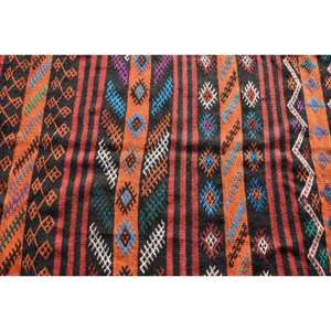 Alfombra de yute estilo Kilim turco negro Vintage 35X115 pies tejido plano patrón de retazos lana látex rectángulo diseño de pasillo - Product Image 5