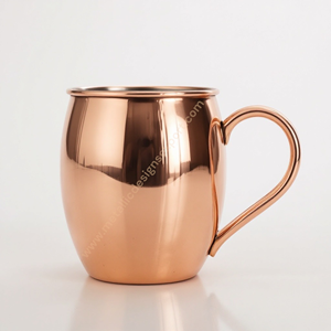 Lujosa taza de mula de Moscú de cobre de 16oz, taza de café de Metal resistente personalizada con asa para entusiastas del hogar y el Bar - Product Image 3