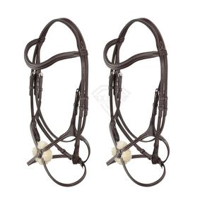 Équipement d'équitation de qualité supérieure Bride avec fourrure Bride de cheval en cuir de haute qualité Bride de cheval en cuir réglable - Product Image 3