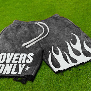 Short de poche latérale de lavage à l'acide Vintage de haute qualité Short de sueur de Jogging à séchage rapide pour une tenue active Streetwear décontracté solide - Product Image 2