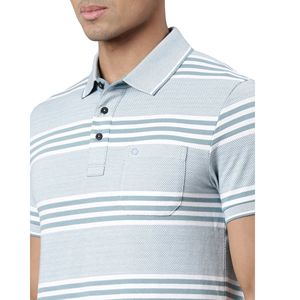 Polo informal a rayas para hombre, MOQ bajo, 100% algodón, calidad premium, corte regular, polo elegante de manga corta para hombre - Product Image 3