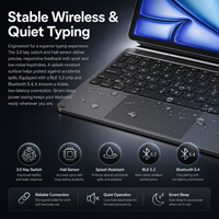 Étui Clavier Tablette OEM en Gros, Housse Légère en Aluminium avec Support, Fonction Veille/Réveil Intelligente et Touches Résistantes aux Éclaboussures