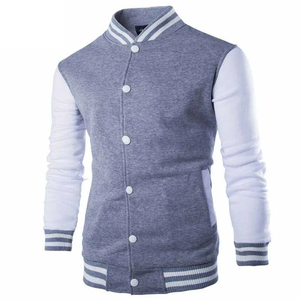 Venta al por mayor de chaqueta de talla grande para hombre Varsity con logotipo personalizado, ropa de calle con letras de béisbol, lona con soporte, estilo universitario, venta al por mayor - Product Image 2