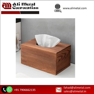Caja de pañuelos de madera de diseño Industrial de la mejor calidad, servilletero para mesa de restaurante de Hotel en casa para uso en restaurante de Hotel en casa - Product Image 5