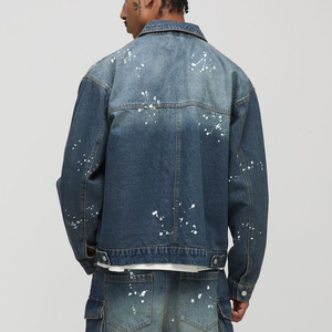 Chaqueta de mezclilla lavada vintage hecha a medida 100% algodón para hombre abrigo de invierno transpirable con forro de lana largo - Product Image 5