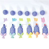 Ensemble de 6 surligneurs mignons en forme de raisin, marqueurs de couleur pastel, surligneurs pour enfants, étudiants, école, bureau, papeterie, cadeau