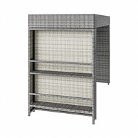 Modernes Outdoor-Esszimmer-Set für Hotels und Bars: Glastisch mit 6 Hochstühlen, Aluminiumrahmen, wasserdichtes Stoffgewebe – ideal für Hof und Park