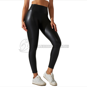 High Waist Spandex/Polyester Solid Women <b>Leggings</b> Quick Dry Breathable <b>Cheap</b> Price Wholesale Custom Thick Stretch - Product Image 4