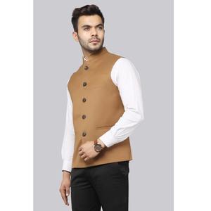 Chaleco Marrón de Primera Calidad para Hombre, Corte Clásico para Negocios, Bodas y Ocasiones Especiales, Disponible a Precio de Mayoreo - Product Image 1