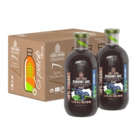 100% Biologische Blauwe Bosbessen Sap Georgia's Natuurlijke Biologische NFC Blauwe Bosbessen Sap in 200ml/300ml/750ml/1l Flessen