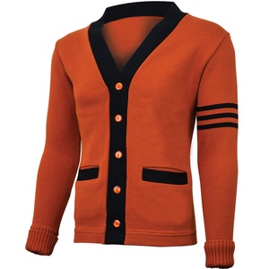 Top Best Selling 2025 Wholesale High Quality Geometric V-neck Knitted <b>Cardigan</b> Fall Winter Casual Unisex Outerwear Wool/Acrylic - Product Image 4