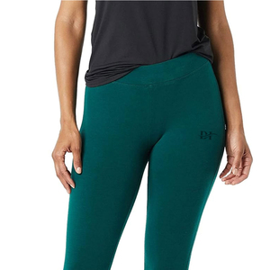 High Quality Customized Elastic Waist Yoga <b>Leggings</b> for Women New Design Solid <b>Pattern</b> High Waist Breathable Gym Pants - Product Image 3