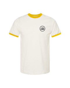 Tultex 246 unisexe Fine Jersey Ringer Tee personnalisé Logo personnalisé hommes à manches courtes coton/Polyester mélangé Tee - Product Image 4