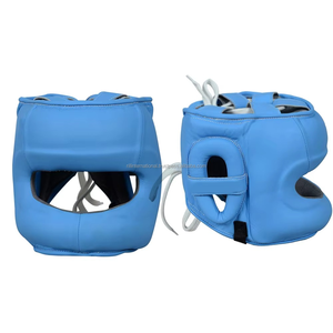 Protège-tête en cuir véritable de haute qualité, best-seller, pour enfants et adultes, entraînement MMA, kickboxing, Muay Thai, karaté, taekwondo, boxe - Product Image 1