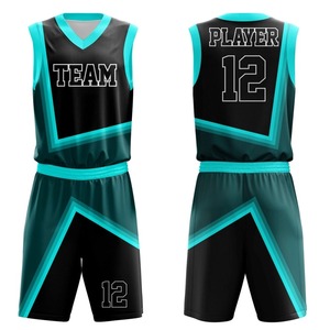 Uniformes de baloncesto reversibles personalizados pantalones cortos atléticos de malla transpirable para hombres jóvenes sublimación Reversible camiseta de baloncesto - Product Image 3