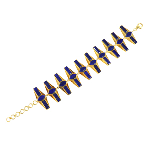 Pulseras de Lapislázuli Chapadas en Oro de Exportación al por Mayor, Modernas para Regalo de Boda para Mujer, de Rajastán, Jaipur - Product Image 1