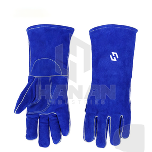 Gants de soudage en cuir robustes et résistants à la chaleur, ignifuges et durables pour une utilisation industrielle - Product Image 2