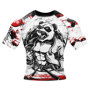 Prix de gros d'usine, logo personnalisé, t-shirt de compression pour homme, rashguard MMA, NO GI Grappling Jiu Jitsu BJJ Rashguard 2026 - Product Image 4