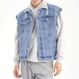 Chaleco Vaquero Informal de Verano para Hombre, 100% Algodón, Ligero, de Secado Rápido, Transpirable, Venta al por Mayor - Product Image 5