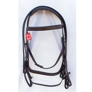 Nouveau confort de bride en cuir anatomique de qualité supérieure entièrement rembourré avec des rênes en cuir - Product Image 1