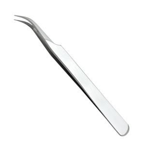 Pinzas de Acero Inoxidable con Punta de Fibra de Diamante para Extensión de Pestañas, 45/90 Grados, Antiestáticas, Duraderas, Personalizadas - Product Image 6