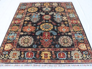 Haute qualité noir motif abstrait coton Sarapi Naqsha tapis tapis antidérapant intérieur salon tapis ensembles 1 pièce - Product Image 5