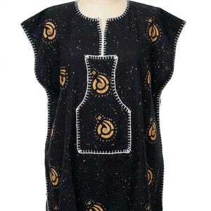 Robe Dashiki Africaine pour Femmes – Imprimé Bogolan Vert Premium, Manches Courtes, Vêtements Traditionnels Africains, Fournisseur en Gros - Product Image 1