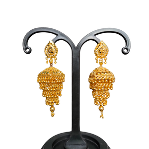 OEM Custom Made <b>Earrings</b> Set with Traditional Designed 22CT Gold Plated Jhumka <b>Earrings</b> Jewelry for Women Wear by Exporters - Product Image 1