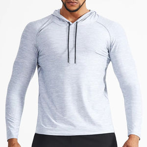 Camisa deportiva ligera de manga larga con capucha para hombre, ropa transpirable de diseño de secado rápido holgada y cómoda - Product Image 5