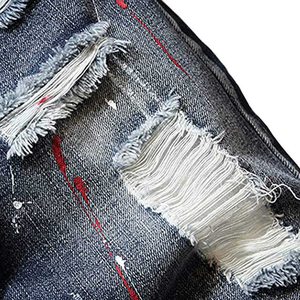 Pantalones cortos de mezclilla para hombre de alta calidad hechos a medida 2025, ropa de moda de verano bordada rasgada de estilo Vintage - Product Image 3