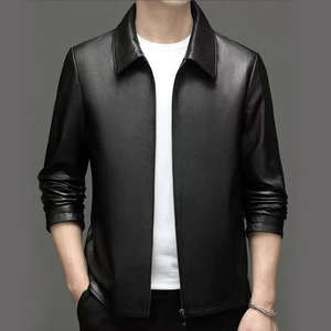 Veste de moto softshell pour homme, taille plus, respirante, style vintage, coupe courte et ajustée, tissu polyester, coupe-vent d'hiver, fermeture éclair - Product Image 4