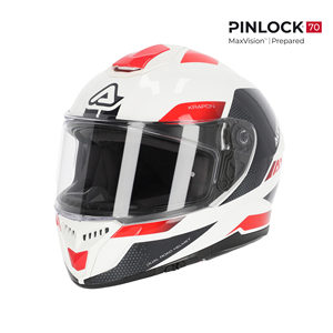 Casco Integrale Acerbis Krapon 22-06 in Fibra di Carbonio con Doppia Visiera, Guscio in PC e ABS, Design Apribile, Taglia XL - Product Image 1