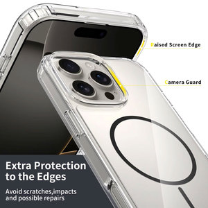 Trong suốt PC Magnetic trường hợp đối với iPhone 16 Pro Max chống sốc Slim điện thoại bìa với sạc không dây Khả năng tương thích được xây dựng trong - Product Image 5
