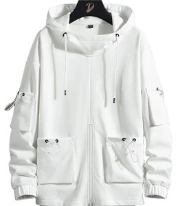 Venta al por mayor mejor calidad pulóver Zip-Up marca nuevo diseño gran oferta estilo blanco Color 100% algodón polar transpirable sudaderas con capucha hombres - Product Image 1