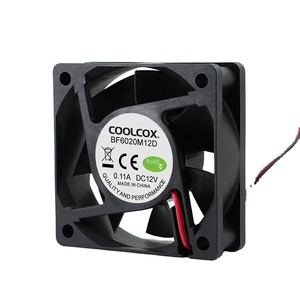 Coolcox 60x60x20mm DC không chổi than trục quạt làm mát 5V 12V 24V 60mm làm mát không khí tản nhiệt chuyển đổi cho nồi máy in OEM/ODM - Product Image 2