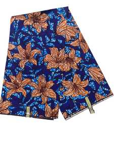 Tela de lona estampada africana de peso medio, peinada, de alta calidad y bajo precio, 6 yardas, para ropa y decoración del hogar - Product Image 6
